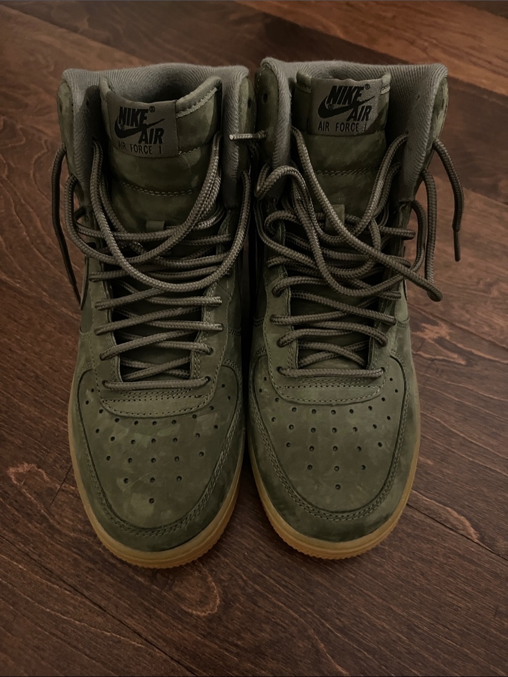 Nike Kids Olive Green High-Top Sneakers